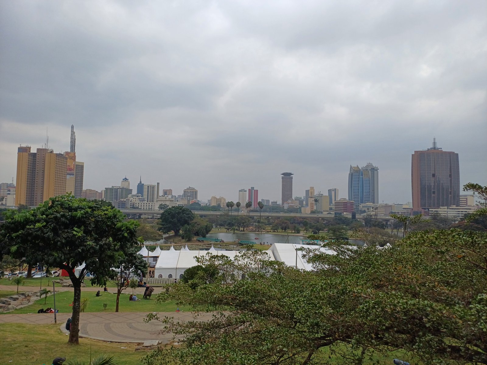 Nairobi skyline viewed from Uhuru Park, Kenya